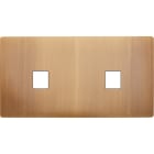 MODELEC - Façade "M" Laiton Vieux Bronze Double Horizontale 1 Media 1 Media magnétique