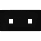 MODELEC - Façade "M" Noir Mat Double Horizontale 1 Media 1 Media magnétique