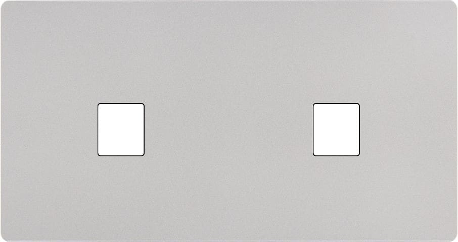 MODELEC - Façade "M" Nickel Sable Double Horizontale 1 Media 1 Media magnétique