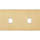 MODELEC - Façade "M" Laiton Miroir Double Horizontale 1 Media 1 Media magnétique