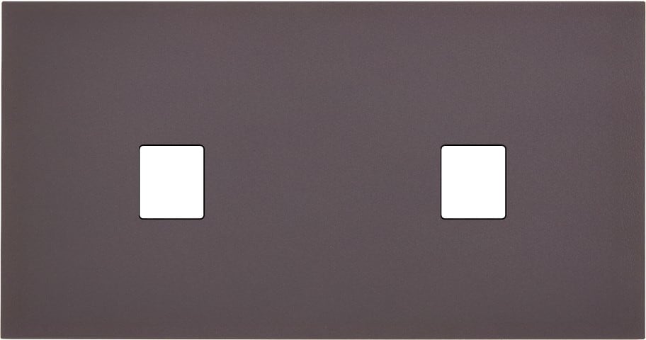 MODELEC - Façade Désir Anthracite Mat Double Horizontale 1 Media 1 Media