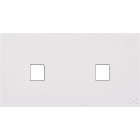 MODELEC - Façade Désir Blanc Mat Double Horizontale 1 Media 1 Media