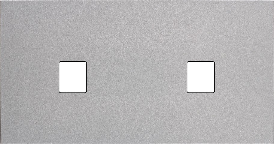 MODELEC - Façade Désir Alu Mat Double Horizontale 1 Media 1 Media