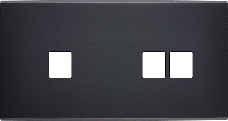 MODELEC - Façade Confidence Laiton Noir Double Horizontale M1 M2