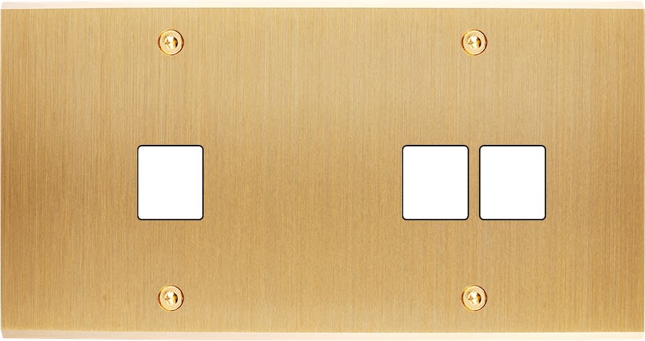 MODELEC - Façade Confidence Laiton Brosse Double Horizontale M1 M2 à Vis