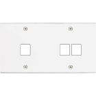 MODELEC - Façade Confidence Laiton Blanc Mat Double Horizontale M1 M2 à Vis