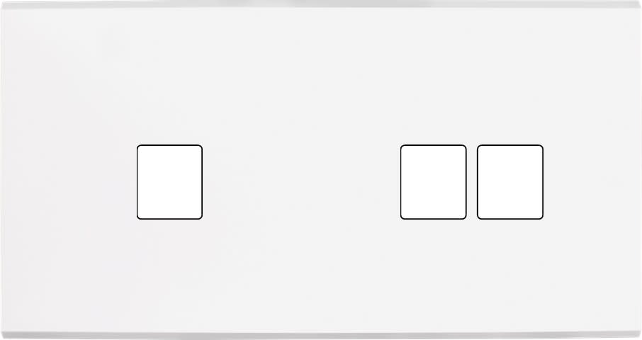 MODELEC - Façade Confidence Laiton Blanc Double Horizontale M1 M2