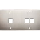 MODELEC - Façade Confidence Laiton Nickel Satine Double Horizontale M1 M2 à Vis