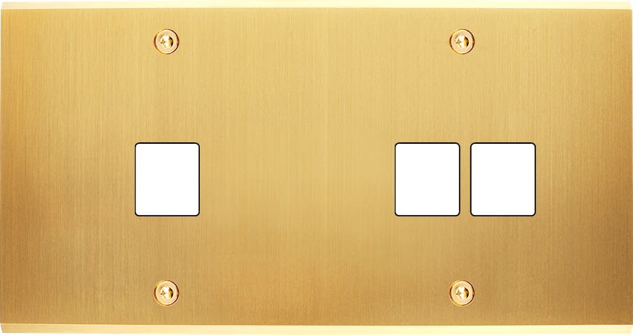 MODELEC - Façade Confidence Laiton Satine Double Horizontale M1 M2 à Vis