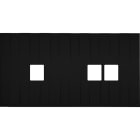 MODELEC - Façade Empreintes LIGNE Noir Double Horizontale 1 Média 2 Média, magnétique