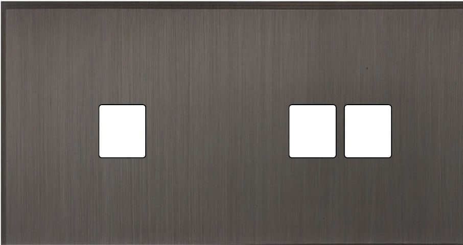 MODELEC - Façade Empreintes ANGLE Canon de Fusil Double Horizontale 1 Média 2 Média, mag
