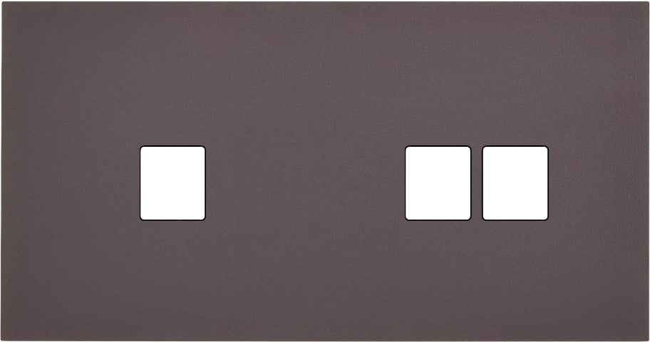 MODELEC - Façade Désir Anthracite Mat Double Horizontale 1 Media 2 Medias