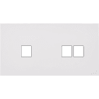 MODELEC - Façade Désir Blanc Mat Double Horizontale 1 Media 2 Medias