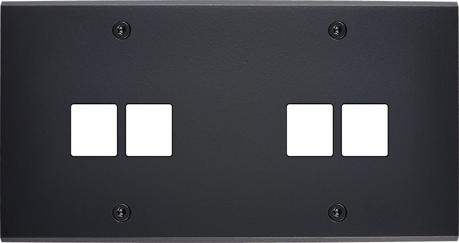 MODELEC - Façade Confidence Laiton Noir Mat Double Horizontale M2 M2 à Vis