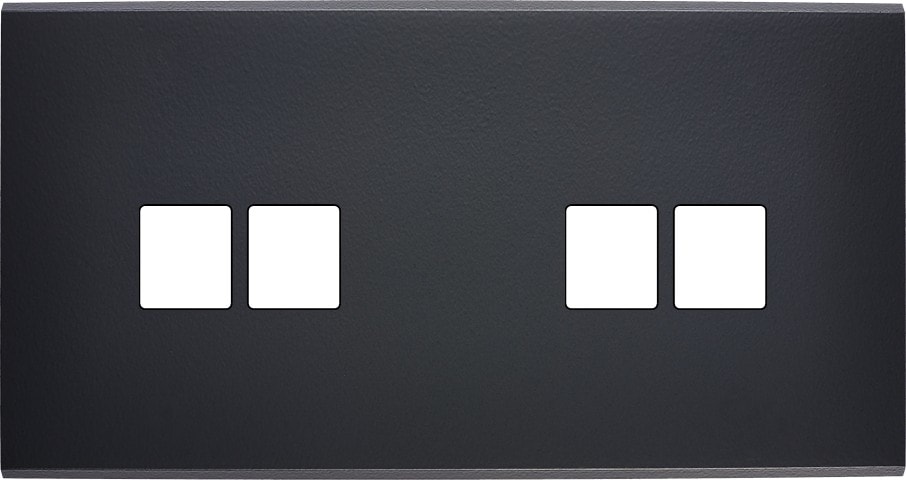 MODELEC - Façade Confidence Laiton Noir Double Horizontale M2 M2