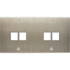 MODELEC - Façade Confidence Laiton Acier Brosse Double Horizontale M2 M2 à Vis