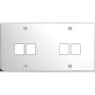 MODELEC - Façade Confidence Laiton Chrome Double Horizontale M2 M2 à Vis