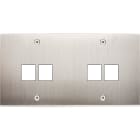 MODELEC - Façade Confidence Laiton Nickel Satine Double Horizontale M2 M2 à Vis