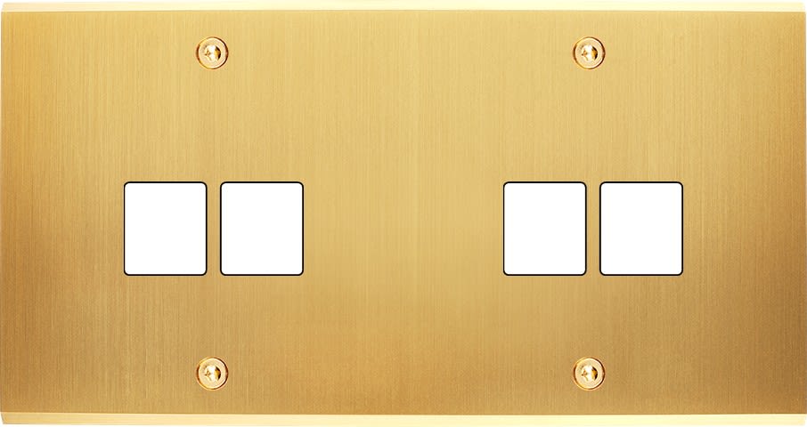 MODELEC - Façade Confidence Laiton Satine Double Horizontale M2 M2 à Vis