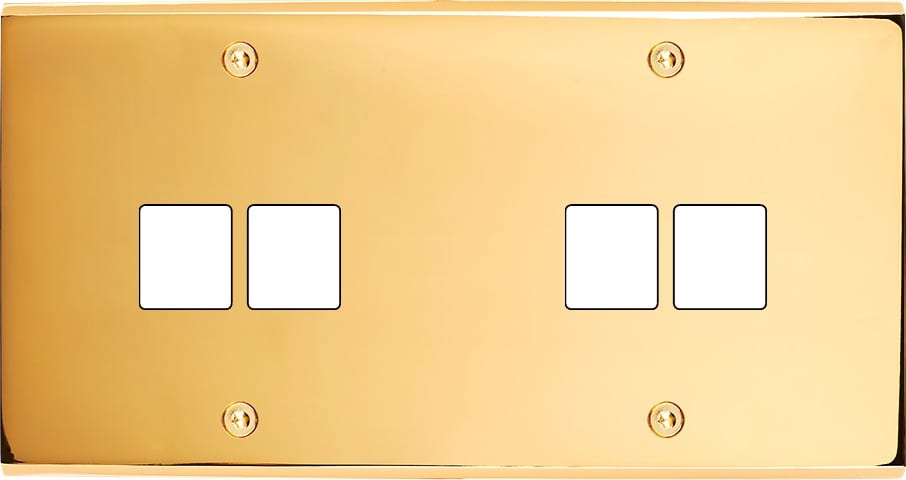 MODELEC - Façade Confidence Laiton Or Miroir Double Horizontale M2 M2 à Vis