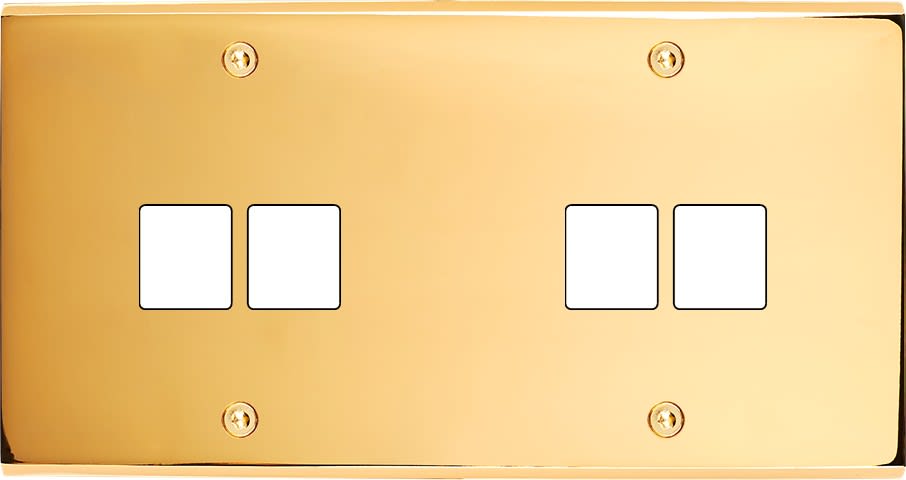 MODELEC - Façade Confidence Laiton Or Miroir Double Horizontale M2 M2 à Vis