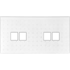 MODELEC - Façade Empreintes POINT Blanc Double Horizontale 2 Doubles Média, magnétique