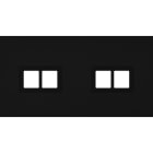 MODELEC - Façade Empreintes VOLUME Noir Double Horizontale 2 Doubles Média, magnétique