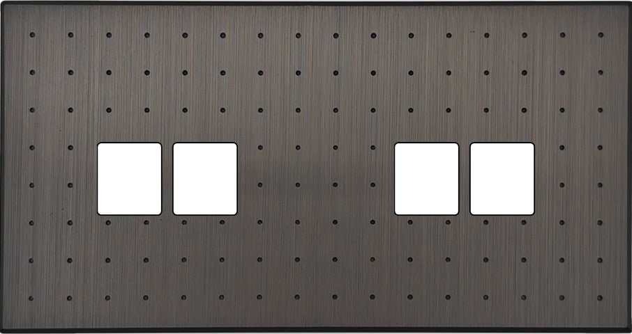 MODELEC - Façade Empreintes POINT Canon de Fusil Double Horizontale 2 Doubles Média, mag