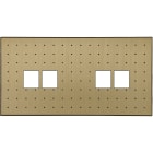 MODELEC - Façade Empreintes POINT Laiton Satiné Double Horizontale 2 Doubles Média, mag