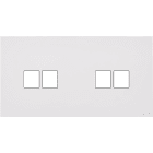 MODELEC - Façade Désir Blanc Mat Double Horizontale 2 Medias 2 Medias