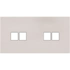 MODELEC - Façade Désir Gris Perle Mat Double Horizontale 2 Medias 2 Medias