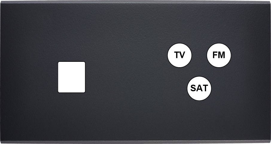 MODELEC - Façade Confidence Laiton Noir Double Horizontale M1 C3