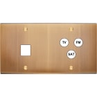 MODELEC - Façade Confidence Laiton Vieux Bronze Double Horizontale M1 C3 à Vis