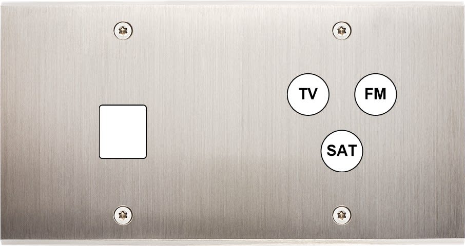 MODELEC - Façade Confidence Laiton Nickel Satine Double Horizontale M1 C3 à Vis