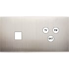 MODELEC - Façade Confidence Laiton Nickel Sat Double Horizontale M1 C3