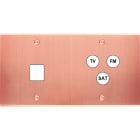 MODELEC - Façade Confidence Laiton Cuivre Satine Double Horizontale M1 C3 à Vis