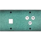 MODELEC - Façade Fascination Laiton Jade Double Horizontale M1 C3 à Vis