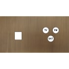 MODELEC - Façade Empreintes PLAN Vieux Bronze Double Horizontale Média Prise TV FM SAT M