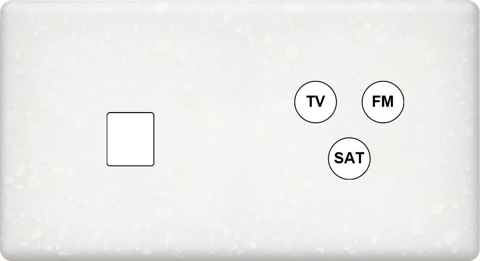 MODELEC - Façade Hitera Terrazzo Blanc Double Horizontale M1 C3