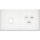 MODELEC - Façade Hitera Terrazzo Blanc Double Horizontale M1 C3