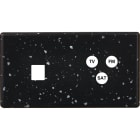 MODELEC - Façade Hitera Terrazzo Noir Double Horizontale M1 C3