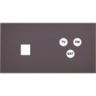 MODELEC - Façade Désir Anthracite Mat Double Horizontale 1 Media Tv-Fm-Sat