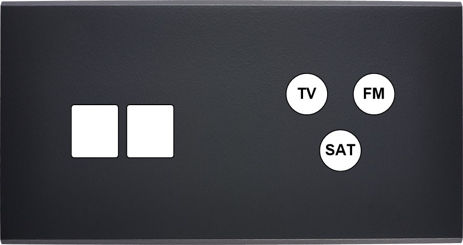 MODELEC - Façade Confidence Laiton Noir Double Horizontale M2 C3