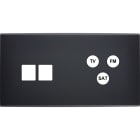 MODELEC - Façade Confidence Laiton Noir Double Horizontale M2 C3