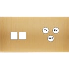 MODELEC - Façade Confidence Laiton Brosse Double Horizontale M2 C3