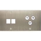 MODELEC - Façade Confidence Laiton Acier Brosse Double Horizontale M2 C3 à Vis