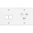 MODELEC - Façade Confidence Laiton Blanc Mat Double Horizontale M2 C3 à Vis
