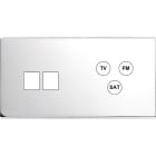 MODELEC - Façade Confidence Laiton Chrome Double Horizontale M2 C3