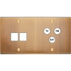 MODELEC - Façade Confidence Laiton Vieux Bronze Double Horizontale M2 C3 à Vis