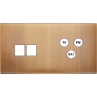 MODELEC - Façade Confidence Laiton Vieux Bronze Double Horizontale M2 C3